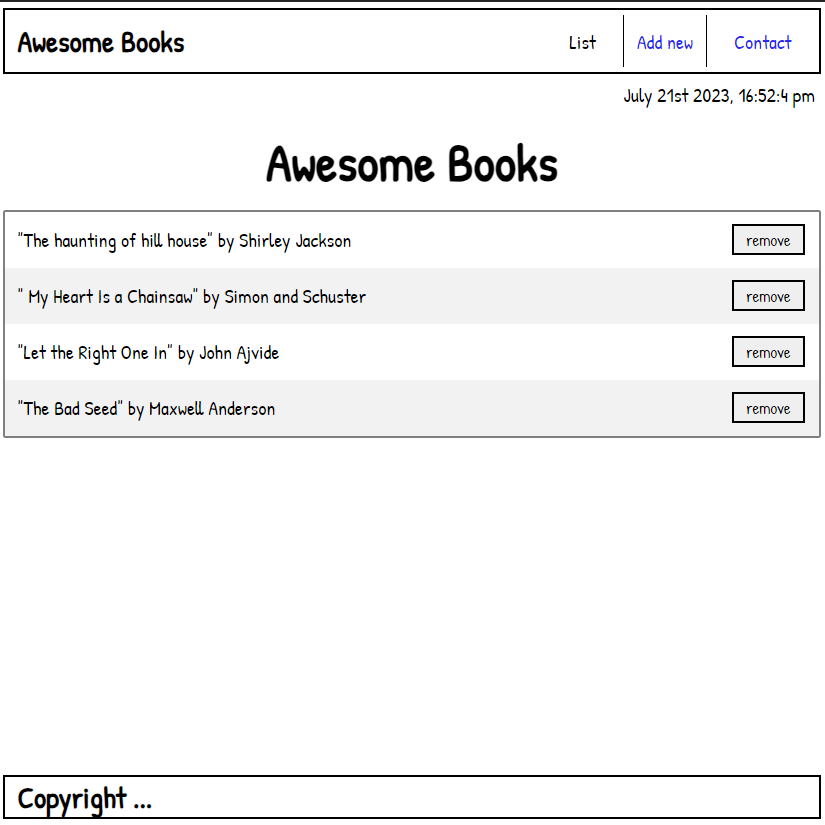 Awesomebooks page