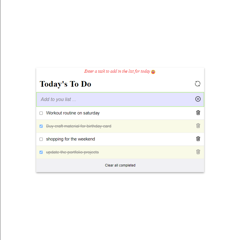 To-Do-List page